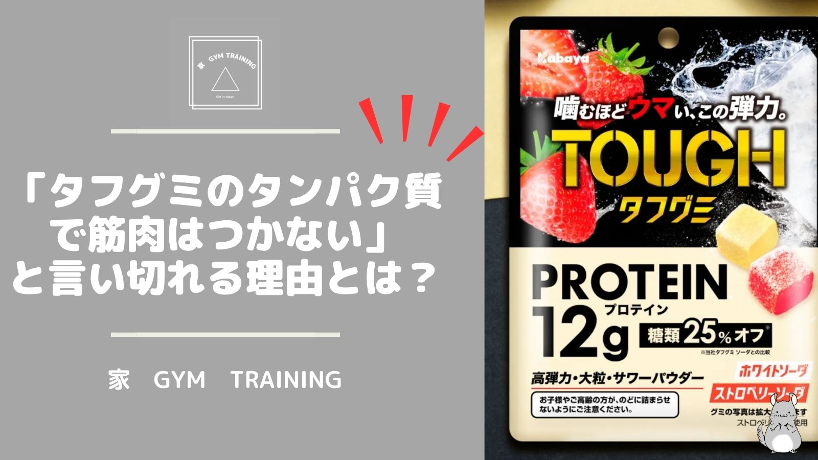 「タフグミのタンパク質で筋肉はつかない」と言い切れる理由とは？アミノ酸スコア0の真実（レビュー）